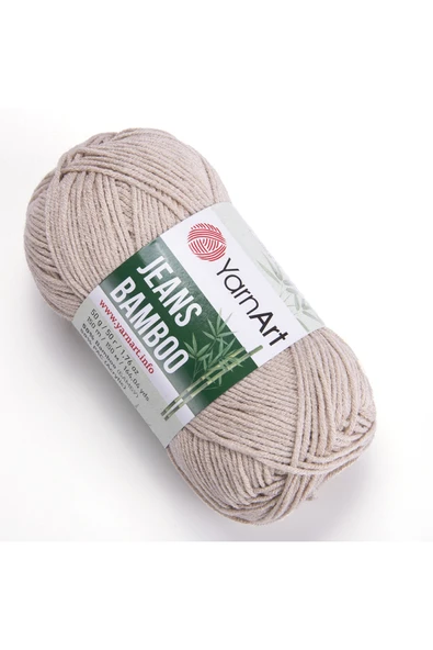 Yarnart Yarn Art Jeans Bamboo El Örgü İpi,Taş Rengi-129 ürün görseli 1