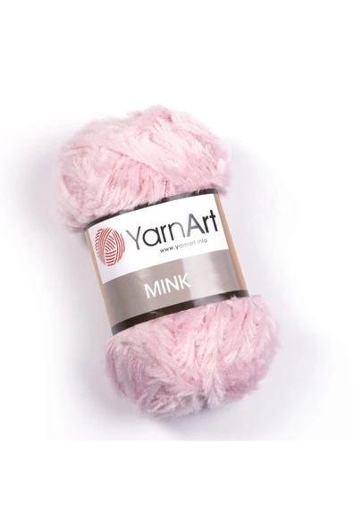 Yarnart Mınk - Tüylü El Örgü Ipi Pembe-347 ürün görseli 1