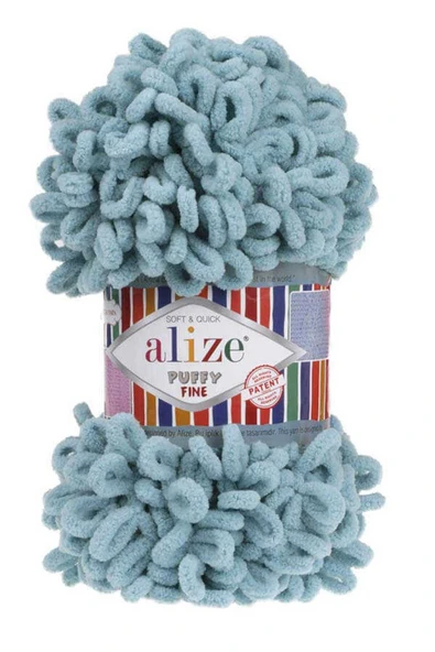 Alize PUFFY FİNE 414 AZUR 100 GRAM TEKLİ ürün görseli 1