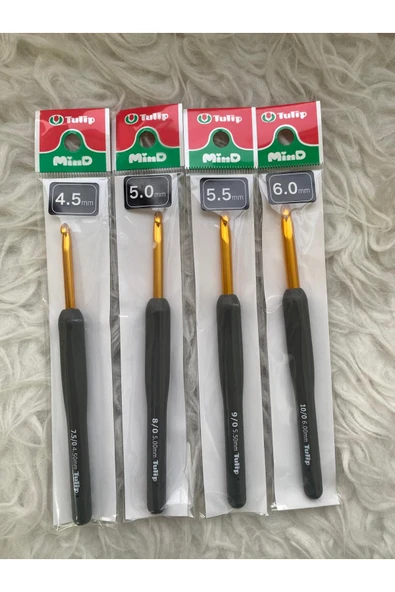 ByElifAyhan Tulip Mind Tığ Set No:  4,5mm- 5mm- 5,5mm- 6mm ( 4 Adet ) ürün görseli 1