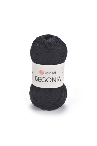 Yarnart BEGONIA - MERSERİZE EL ÖRGÜ İPİ SİYAH-999 ürün görseli 1