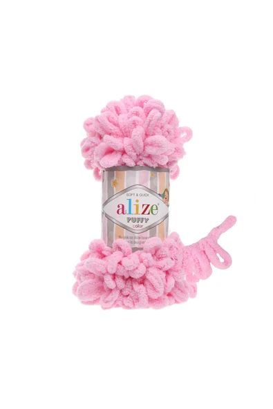Alize ALİZE PUFFY 100 GR TEKLİ 185 PEMBE ürün görseli 1