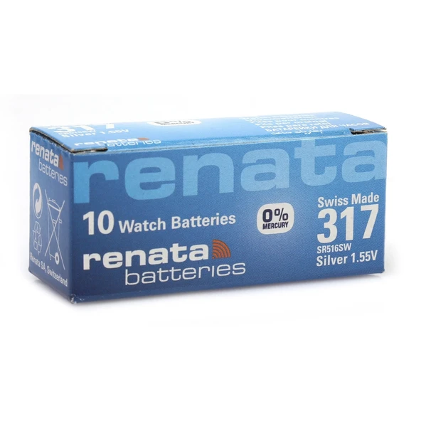 Renata 317 Sr516sw 1.55v Alkalin Saat Pili 10 Adet ürün görseli 1