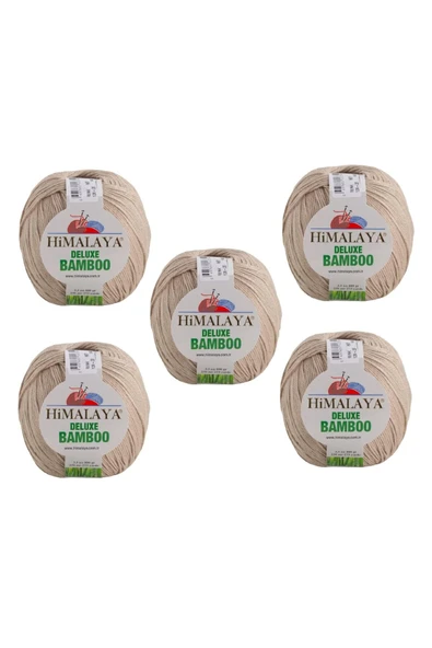 Himalaya Deluxe Bamboo , 5 Yumak, 500g Gram, Hırka Kazak Ipi 124-20 ürün görseli 1