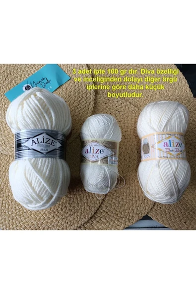Alize Diva 350 Deniz Mavisi Örgü Ipi - Resim 2