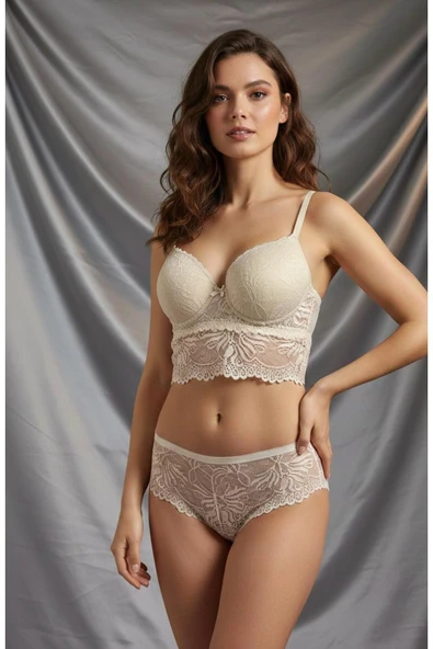 Bellaa Bralet Dolgulu Dantelli Sütyen Takımı ürün görseli 1