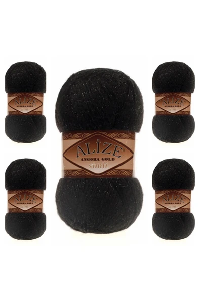 Alize Ayzen Home Angora Gold Simli 5 Li Paket Renk No : 60 ürün görseli 1