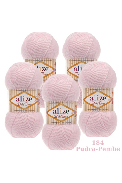 Ravepi Collection Alize Baby Best 5'li Paket El Örgü İpi Renk Kodu:184 ürün görseli 1