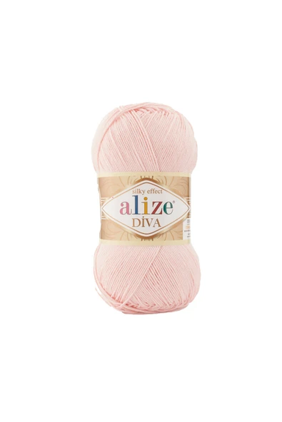 Alize Diva Merserize Ip Yazlık Bikini Bustiyer Bluz Crop Örgü Ipi 161 Pudra (YENİ RENK) Çok Ince Örgü Ipi ürün görseli 1