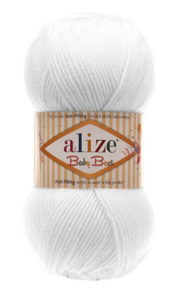 Alize BABY BEST BEYAZ 5 ADET COLAR : 55 ürün görseli 1