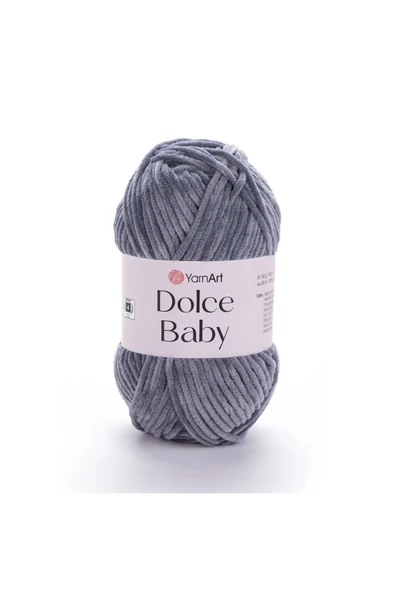 Yarnart Dolce Baby - Kadife, Bebek El Örgü Ipi Gri-760 ürün görseli 1