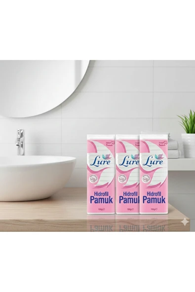 LURE 3 Adet Hidrofil Pamuk 100 G ürün görseli 1
