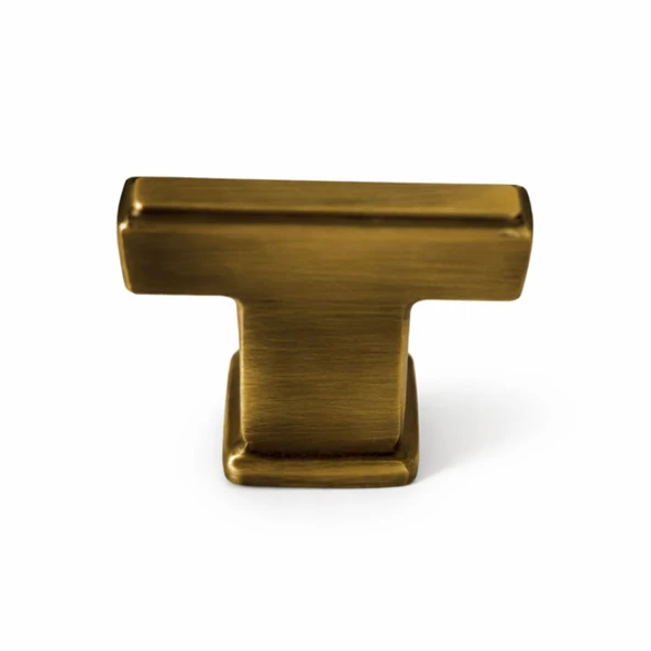 LÜX OLİFKA Mat Antik Sarı Düğme Kulp Şık Tasarım Çekmece Kulpu Dayanıklı Metal Mobilya Aksesuarı ürün görseli 1