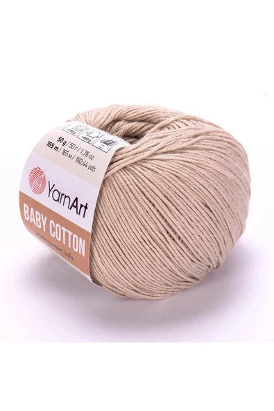 Yarnart Baby Cotton - Bebek El Örgü Ipi Koyu Krem-403 ürün görseli 1