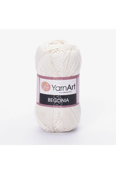 Yarnart BEGONIA - MERSERİZE EL ÖRGÜ İPİ KIRIK BEYAZ-6282 ürün görseli 1