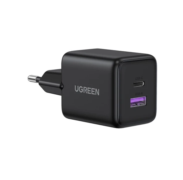 UGREEN 30W 2 Portlu Hızlı Şarj Cihzı Siyah ürün görseli 1