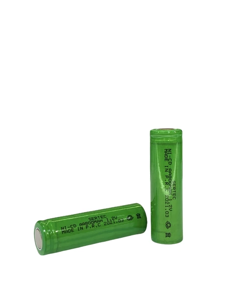 Sertec - 1.2v 800 Mah - Aa - Ni-cd Şarjlı Pil - (başsız / Flat Head) ürün görseli 1