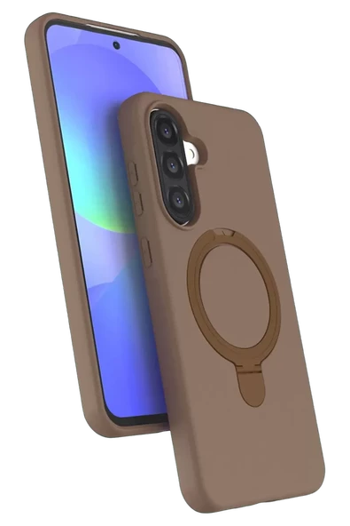 Newface Samsung Galaxy A37 5G Regal Magsafe Standlı Kapak - Çöl Titanyum ürün görseli 1
