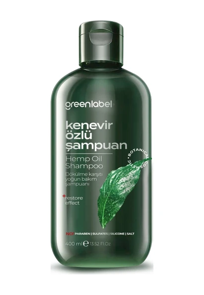 Greenlabel Kenevir Yağı Özlü Şampuan 400 ML ürün görseli 1