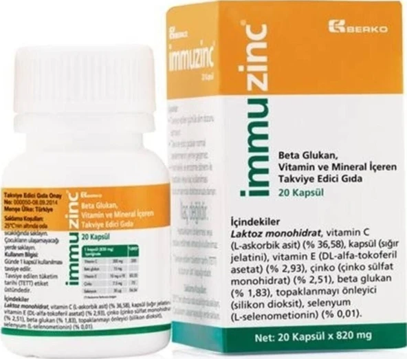 İmmuzinc 20 Kapsül ürün görseli 1