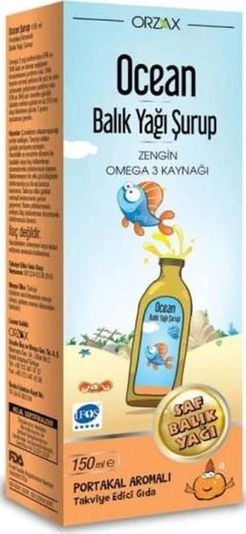 Ocean Omega 3 Portakal Aromalı Balık Yağı 150 ML ürün görseli 1