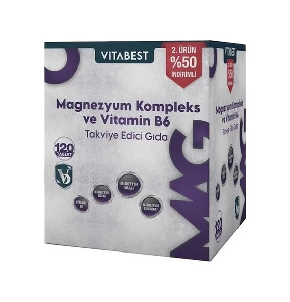 Vıtabest Magnezyum Kompleks & B6 120 Tablet ürün görseli 1
