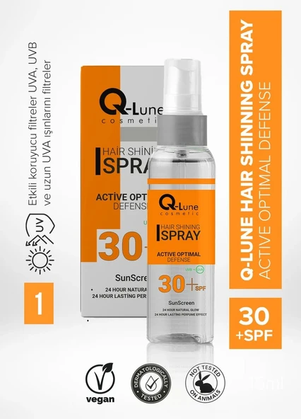 Q-Lune Cosmetic Güneş Koruyucu Saç Parfümü Parlatıcı Sprey SPF30 100 ML ürün görseli 1