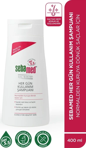 Sebamed Besleyici Onarıcı Kuru ve Hassas Saç Tipine Özel Her Gün Kullanım Günlük Saç Bakım Şampuanı 400 ML ürün görseli 1