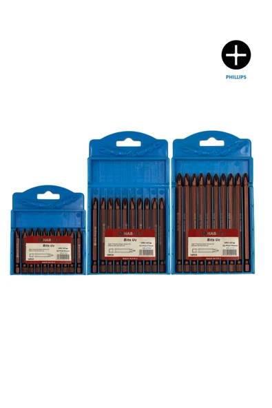 HAS-TEC S2 PH2 Manyetik Bits Vidalama Ucu Seti (50mm / 75mm / 100mm) Toplam 30 Adet ürün görseli 1