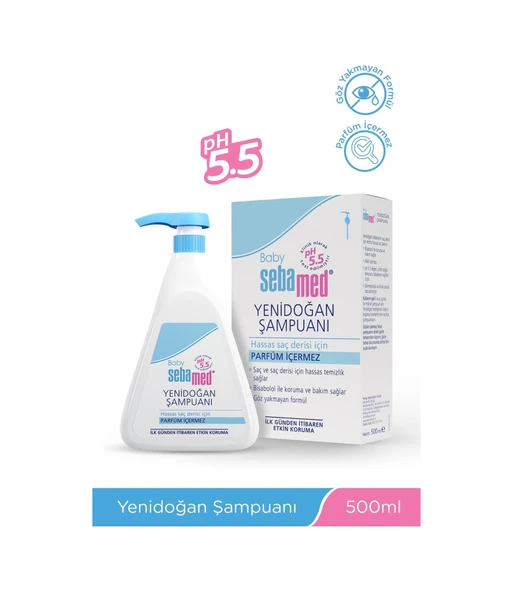 Baby pH 5.5 Bisabolol İçerikli Koruma ve Bakım Sağlayan Yenidoğan Bebek Şampuanı 500 ml ürün görseli 1
