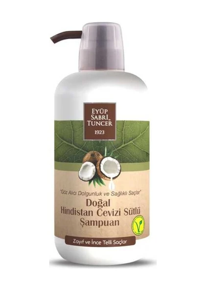 Eyüp Sabri Tuncer Doğal Hindistan Cevizi Sütlü Şampuan 600 ML ürün görseli 1