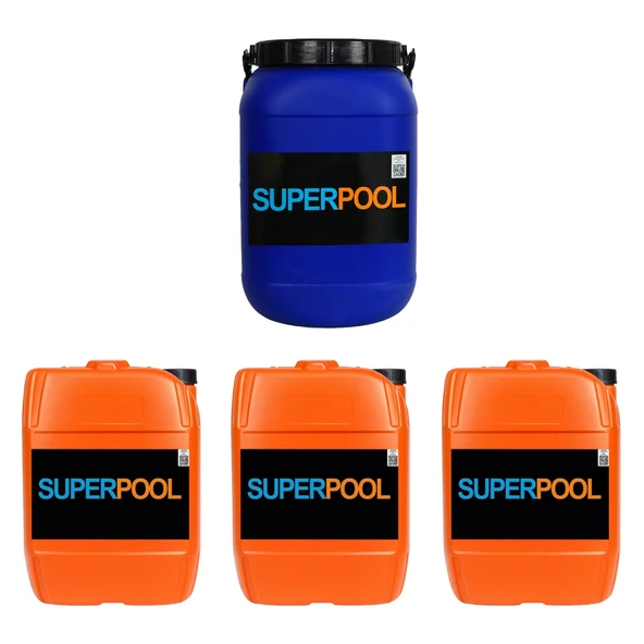 SPP Superpool 4'lü Havuz Bakım Kimyasal Seti 56'lık 25 KG ürün görseli 1