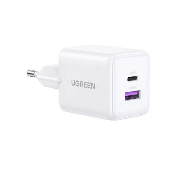 UGREEN 30W 2 Portlu Hızlı Şarj Cihazı Beyaz ürün görseli 1