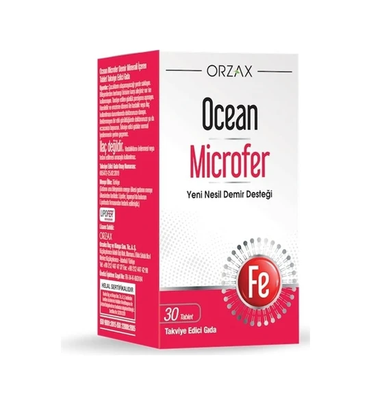 Ocean Microfer Takviye Edici Gıda 30 Tablet ürün görseli 1