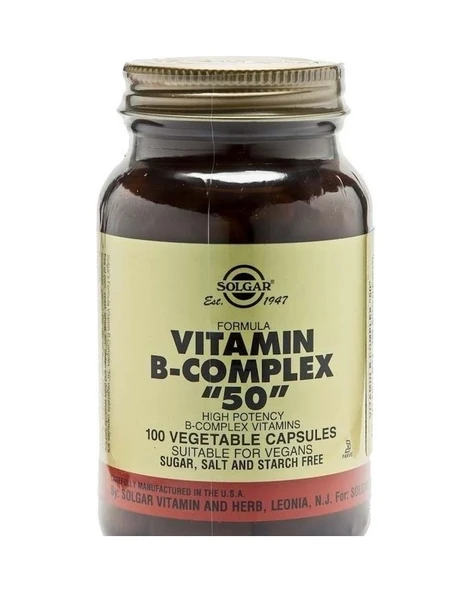 Solgar Vitamin B-Complex 50 100 Kapsül - Resim 2