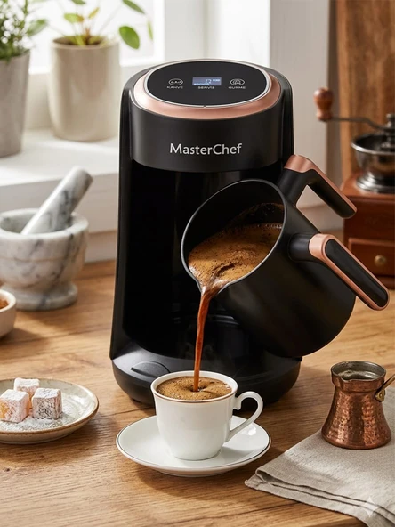 MasterChef Java Bol Köpüklü Tekli Közde Türk Kahve Makinesi - Resim 5