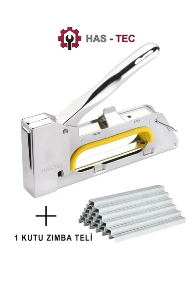 HAS-TEC Profesyonel Büyük Zımba Makinesi + 1 Kutu Zımba Teli | Deri, Kumaş, Plastik, Ahşap İçin Dayanıklı ürün görseli 1