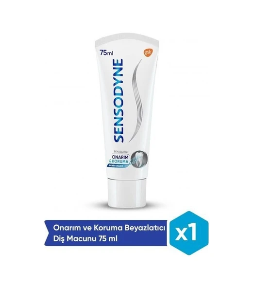 Sensodyne Beyazlatıcı Onarım & Koruma Derin Onarım Diş Macunu 75 ML ürün görseli 1