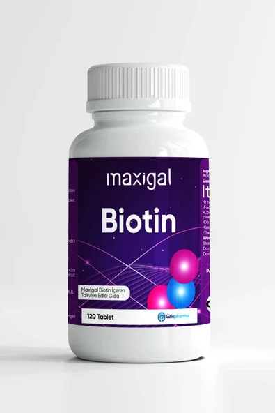 Maxigal Biotin Vitamin 5 Mg 120 Tablet ürün görseli 1