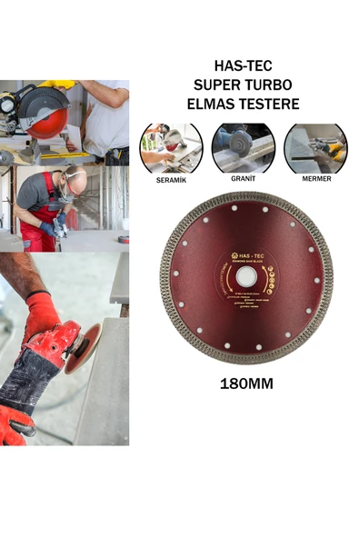 HAS-TEC 180 mm – Elmaslı Turbo Kesici | Seramik, Porselen, Mermer ve Granit İçin İnce ve Hassas Kesim ürün görseli 1