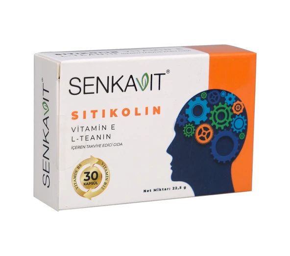 Senkavıt Sıtıkolın + L-teanın + B6 Ve Vıtamın E Iceren 30 Kapsul ürün görseli 1