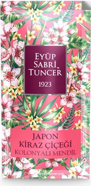 Eyüp Sabri Tuncer Japon Kiraz Çiçeği Küçük Boy Kolonyalı Mendil 150'li ürün görseli 1