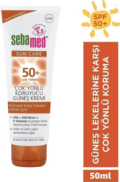Sebamed Sun Care UVA / UVB Filtresi ve E Vitamini Üçlü Yüksek Koruma Çok Yönlü Güneş Kremi 50 SPF 50 ML ürün görseli 1