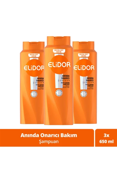 Saç Bakım Şampuanı Anında Onarıcı 650 ml x3 ürün görseli 1