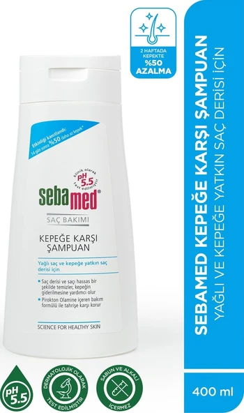 Sebamed Kepek Karşıtı Pirokton Olamin İçerikli Yağlanma Önleyici Etkili Şampuan 400 ML ürün görseli 1