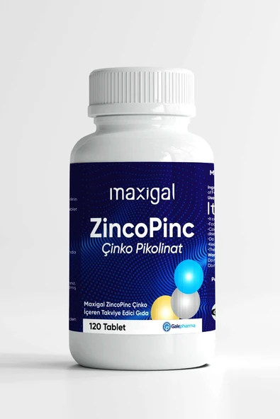 Maxigal Zincopinc Çinko Vitamin 15 Mg 120 Tablet ürün görseli 1