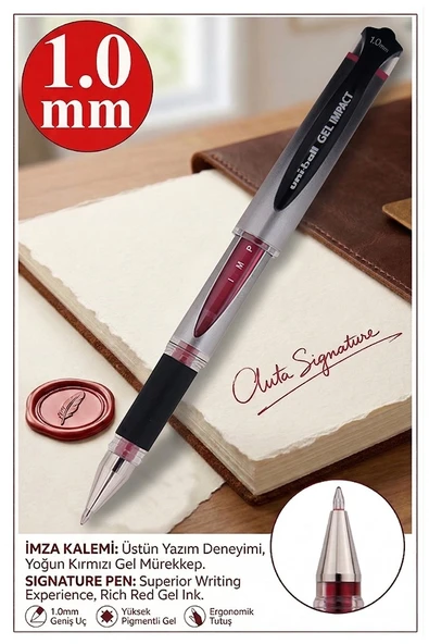 İmza Kalemi 1 Adet Uniball Gel İmpact 1.0 mm Roller Pilot Kalem Um-153S Roller Uçlu Likit Mürekkepli Pilot Kalem ürün görseli 1