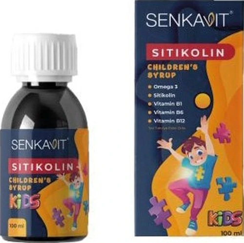 Senkavıt Kıds Sıtıkolın + Omega 3 + Vıtamın B1 +b6 + B12 Iceren 100 Ml Surup ürün görseli 1