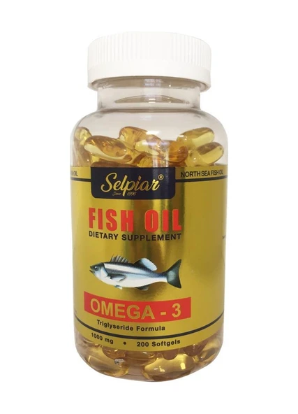 Selpiar Omega 3 Balık Yağı 1000 MG 200 Kapsül ürün görseli 1