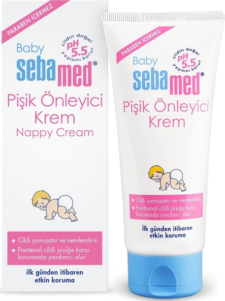 Sebamed Baby pH 5.5 Yoğun Nemlendirici Etkili Pantenol İçerikli Koruyucu Önleyici Bebek Pişik Kremi 100 ML ürün görseli 1